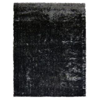 Lanart Silk Reflections Black 8 ft. x 10 ft. Area Rug SILKRE810BK