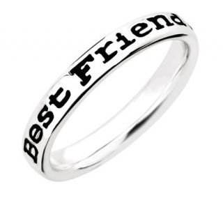 Simply Stacks Sterling Enamel Best Friends Band Ring —