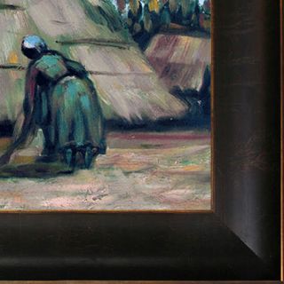 Wildon Home ® Peasant Woman Digging in Front of her Cottage Canvas
