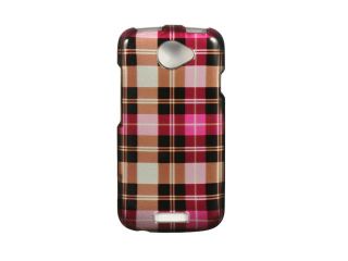 HTC Ville/HTC One S Hot Pink Checker Design Crystal Case