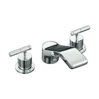 KOHLER Taboret 2 Handle Deck Mount Roman Tub Faucet in Polished Chrome K T8238 4 CP