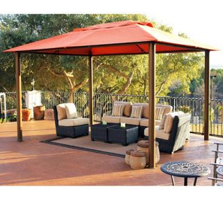 STC Valencia Vented Gazebo w/All Weather UV Sunbrella Canopy —