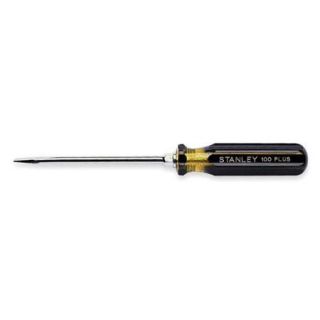STANLEY Screwdriver, Slotted, 1/4x6In, Rnd with Hex 66 011