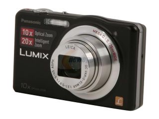 Panasonic DMC SZ1 Black 16.1 MP 10X Optical Zoom 25mm Wide Angle Digital Camera