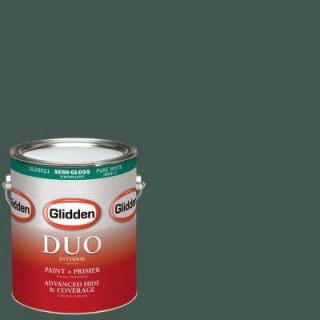 Glidden DUO 1 gal. #HDGG65 Deep Forest Pine Semi Gloss Latex Interior Paint with Primer HDGG65 01S