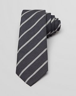 Theory Linen Silk Wide Stripe Skinny Tie