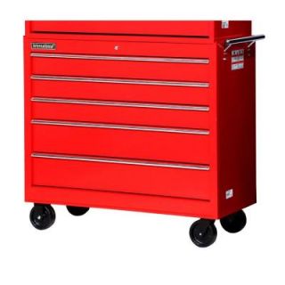 International Workshop Series 42 in. 5 Drawer Cabinet, Red WRB 4205RD