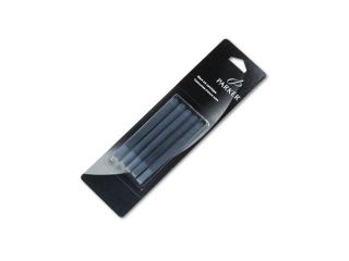 Parker 3011031PP Refill Cartridge for Permanent Ink Fountain Pens, Black Ink, 5/Pack