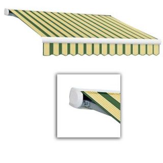 AWNTECH 14 ft. Key West Full Cassette Manual Retractable Awning (120 in. Projection) in Forest/Tan Multi KWM14 362 FTM
