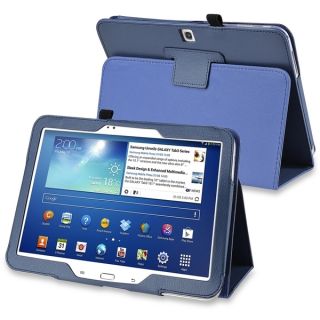 INSTEN Blue Leather Tablet Case Cover with Stand for Samsung Galaxy