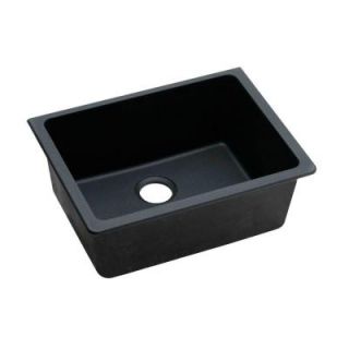 Elkay Gourmet Undermount E Granite 25 in. Single Bowl Kitchen Sink in Black ELGU2522BK0
