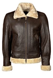 Schott NYC Leather jacket   dark brown