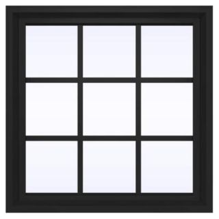 JELD WEN 29.5 in. x 29.5 in. V 4500 Series Fixed Picture Vinyl Window with Grids in Bronze THDJW142100161