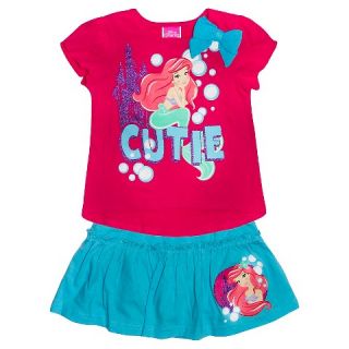 Disney® Princess Ariel Toddler Girls Shirt & Skirt Set