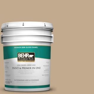 BEHR Premium Plus 5 gal. #BXC 07 Palomino Tan Semi Gloss Enamel Interior Paint 340005