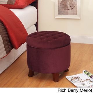 Velvet Tufted Round Ottoman with Storage   Shopping   Great