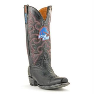 Gameday Boots Mens Black Leather Boise State Cowboy Boots (9.5) Bsu M197 2 New