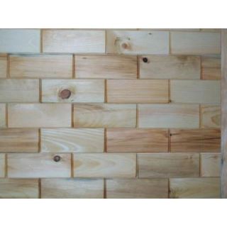 Rustix Woodbrix 3 in. x 8 in. Prefinished Northeastern White Pine Wooden Wall Tile #CKPP 316231