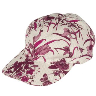 Gucci Womens Ivory Floral Canvas Baseball Cap  ™ Shopping