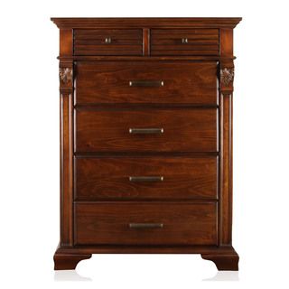Furniture of America Eminell Six Drawer Antique Walnut Chest