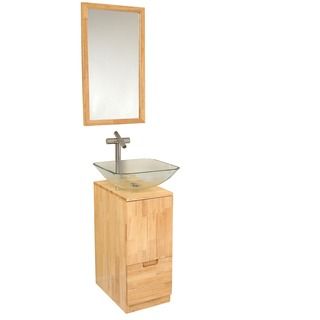 Ceramic 39 inch Basin Sink Bathroom Vanity with Matching Mirror