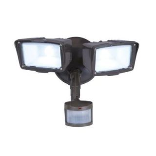 Defiant 180 Degree Outdoor Bronze Motion Activated LED Twin Security Flood Light MST18920LDF