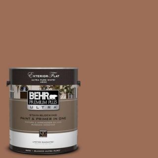 BEHR Premium Plus Ultra 1 gal. #S210 6 Cinnamon Crunch Flat Exterior Paint 485301
