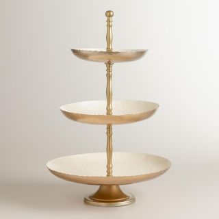 Hammered Metal 3 Tier Stand