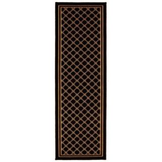 Karastan Coventry Trellis Black 2 ft. 6 in. x 8 ft. Runner 073005