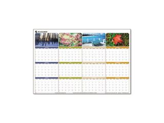AT A GLANCE PM210 28 Recycled Vertical Erasable Wall Planner,  24" x 36"