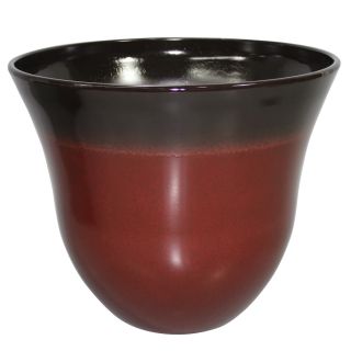 allen + roth 21.7 in x 18.43 in Red Brown Plastic Planter
