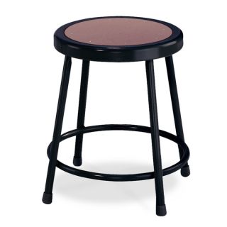 National Public Seating Black Adjustable Height Round Seat Stool