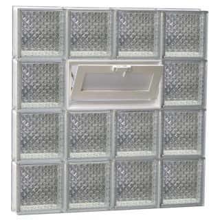 REDI2SET Diamond Pattern Frameless Replacement Glass Block Window (Rough Opening 42 in x 30 in; Actual 40.25 in x 29 in)