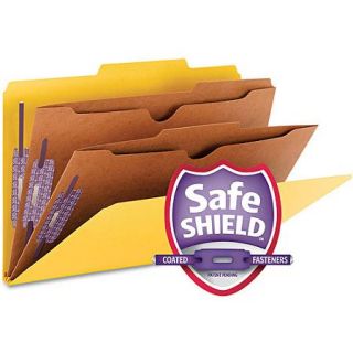Smead Pressboard Folders w/2 Pocket Dividers, 6 Section, 10/Box