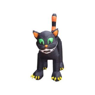BZB Goods Halloween Inflatable Animated Huge Black Cat Decoration