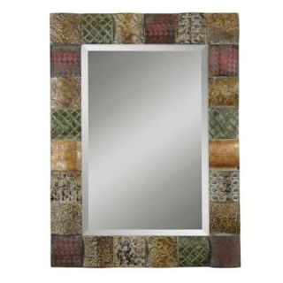 Home Decorators Collection 40.375 in. x 30.375 in. Multi Color Rectangle Framed Mirror 4456330910