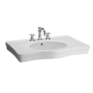 Elizabethan Classics English Turn 35 in. Console Sink Basin Only in White ECETCLSWH