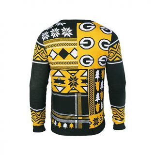 Officially Licensed NFL Patches Crew Neck Ugly Sweater   Packers   7766011