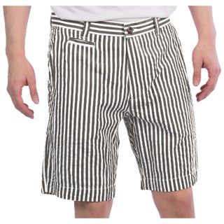 VINTAGE 1946 100 Cotton Wide Stripe Seersucker Shorts (For Men) 7054X 91