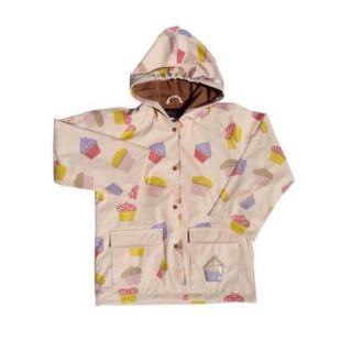 Little Girls Pink Cupcakes Galore Rain Coat 3T