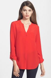 Trouvé Collarless Silk Blouse