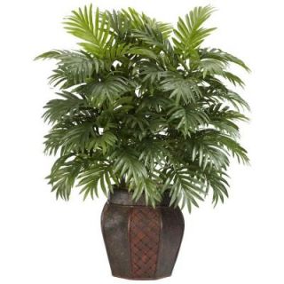 Nearly Natural 38 in. H Green Areca Palm with Vase Silk Plant 6651