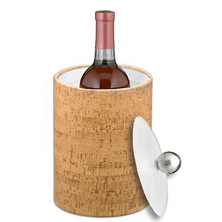 Cork 2 quart Tall Ice Bucket with Lucite Lid
