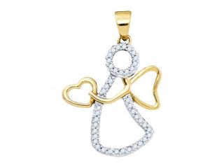 10k Yellow Gold 0.12 CTW Diamond Fashion Pendant   1.201 gram    #556 85558
