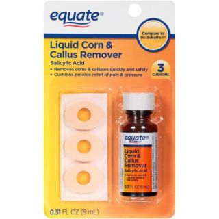 Equate Liquid Corn & Callus Remover, 4 pc (Pack of 2)