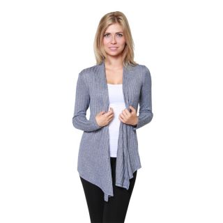 FTL Womens Ribbed Open Front Cardigan Layering Sweater  