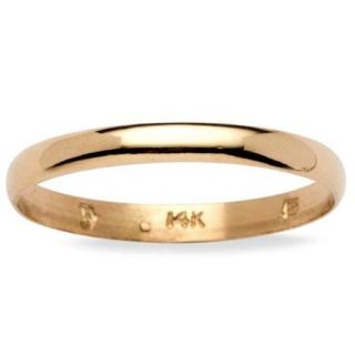 PalmBeach 14k Yellow Gold Wedding Band (3mm) Tailored Size  8