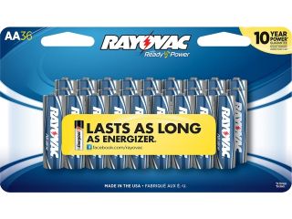 Rayovac 815 36CF2 Mercury Free Alkaline Batteries, AA 36 Pk