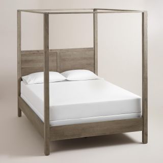 Gray Marlon Queen Canopy Bed