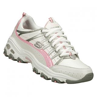 Skechers D'Lites   Unwound  Women's   White Lthr/Lt Pink/Silver